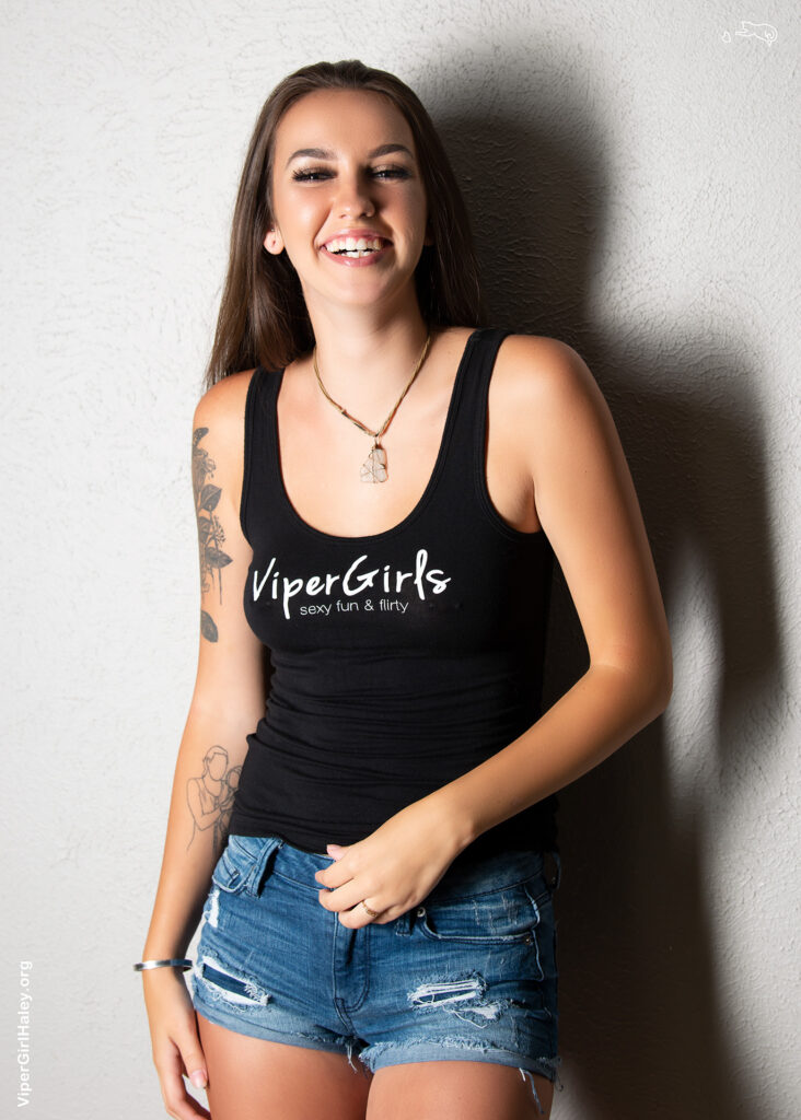 Haley Dubarry Inked Model Wearing Black ViperGirls Tank-Top 04